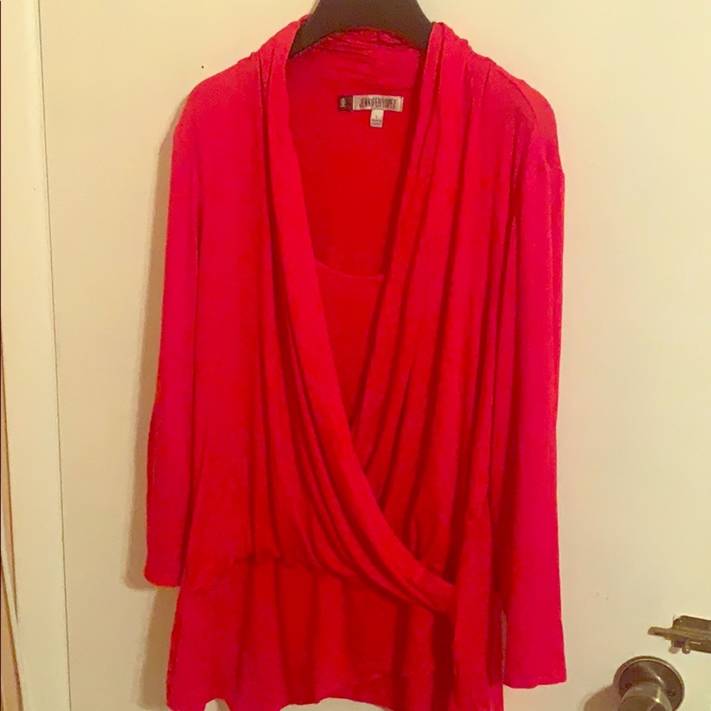 Red Drape Top